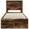 vidaXL Lovos rėmas Rūkyta ąžuolas 90 x 200 cm Inžinerinė mediena