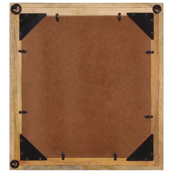 vidaXL Vonios veidrodis, 55x1x60cm, stiklas ir mango medienos masyvas