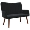 vidaXL Dvita&scaron;kė sofa Juoda 115 x 61 x 87 cm Aksomas