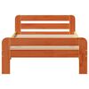 vidaXL Lovos rėmas su be čiužinio, ruda, 75x190cm, pu&scaron;ies masyvas
