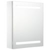 vidaXL Veidrodinė vonios spintelė su LED ap&scaron;vietimu, 50x13,5x60 cm