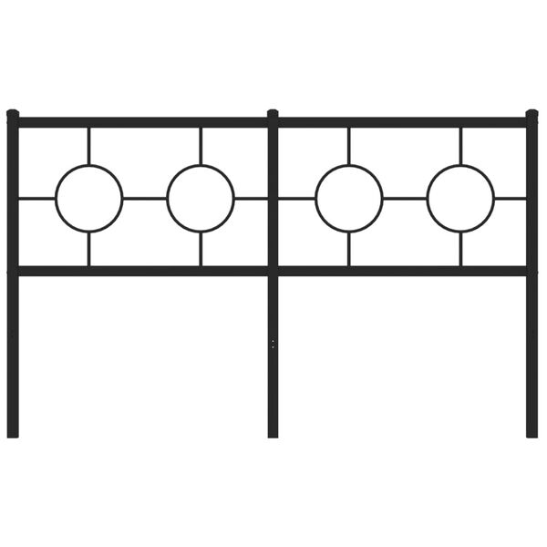 vidaXL Metalinis pakaitinis galvūgalis, juodos spalvos, 135cm