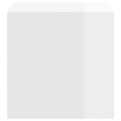 vidaXL Sieninė spintelė, baltos spalvos, 37x37x37cm, MDP, blizgi