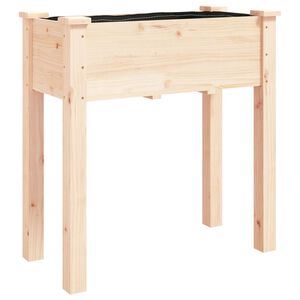 vidaXL Lovelis su įdėklu, 71x37x76cm, eglės medienos masyvas