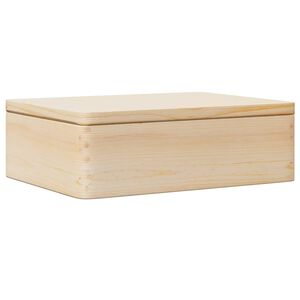 vidaXL Medinė dėžutė su dangteliu 40x30x13 cm medžio masyvo pu&scaron;is