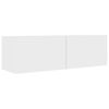 vidaXL Televizoriaus spintelių komplektas, 4 dalių, baltas, mediena