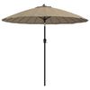 vidaXL Lauko skėtis nuo saulės su aliuminio stulpu, taupe, 250cm