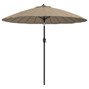 vidaXL Lauko skėtis nuo saulės su aliuminio stulpu, taupe, 250cm