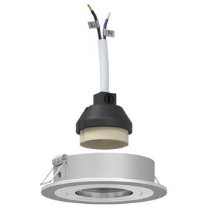 vidaXL Prožektorius 24 pcs Sidabro 9 x 9 x 2 cm Aliuminis