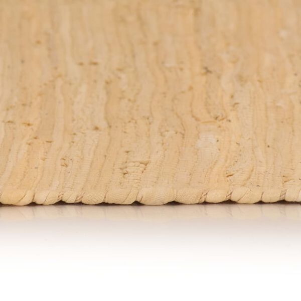 vidaXL Chindi kilimėlis, rankų darbo, medvilnė, 200x290cm, smėlio sp.