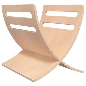 vidaXL Medinis žurnalų laikiklis, natūralus, pastatomas ant žemės