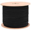 vidaXL Bungee virvės 8 mm Juoda PP ir guma