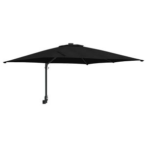 vidaXL Sodo skėtis 248,5 x 247,5 x 160 cm Poliesteris ir plienas Juoda
