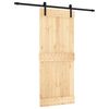 vidaXL Slankios durys Natūrali ir juoda 85 x 210 cm