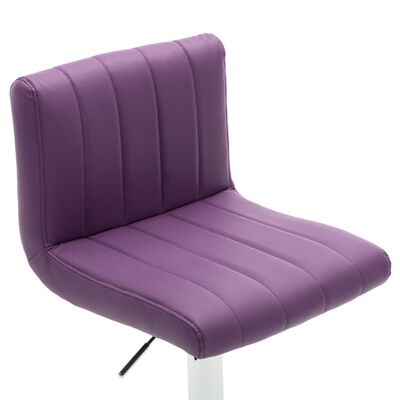 vidaXL Baro taburetė, violetinės spalvos, dirbtinė oda