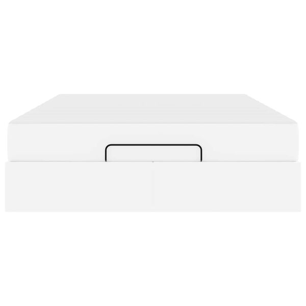 vidaXL Lovos rėmas su čiužiniu su čiužiniu 2 pcs Balta PVC