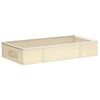 vidaXL Saugojimo dėžė su permatomu vir&scaron;utiniu langu Kreminė