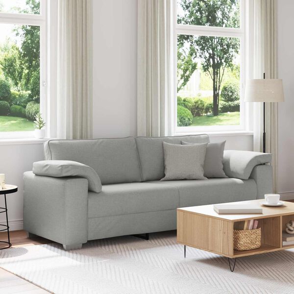 vidaXL Sofa Debesų pilka 219 x 77 x 82 cm audinys