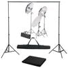 vidaXL Fotostudijos komplektas su ap&scaron;vietimo rinkiniu ir fonu