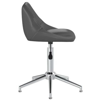 vidaXL Pasukama biuro kėdė, pilkos spalvos, dirbtinė oda