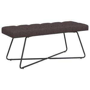 vidaXL Suoliukas su mygtukų įsiuvais Tamsiai rudas 110 x 40 x 46 cm