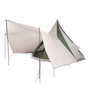 vidaXL Tipi palapinė su stogu Žalia 510 x 690 x 330 cm tafta