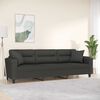vidaXL Trivietė sofa su pagalvėmis, tamsiai pilka, 210cm, audinys
