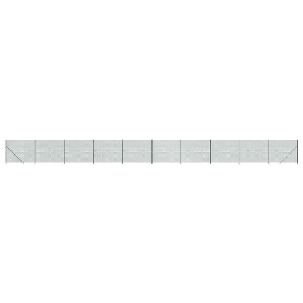 vidaXL Tinklinė tvora su flan&scaron;ais, žalios spalvos, 1,8x25m