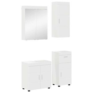 vidaXL Vonios baldų rinkinys TULUM 4 pcs Balta 60 x 34 x 63 cm