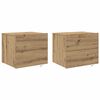 vidaXL &Scaron;alia lovos spintelė 2 pcs Amatininkų ąžuolas 50 x 39 x 41 cm