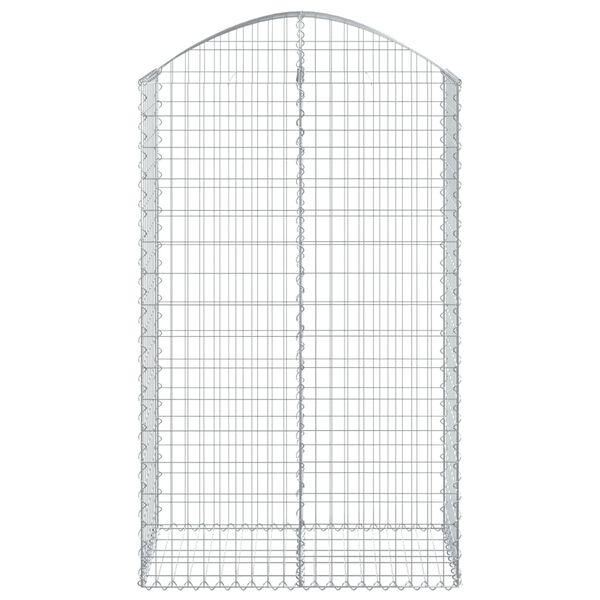 vidaXL Išlenktas gabiono krepšys, 100x50x160/180 cm, geležis