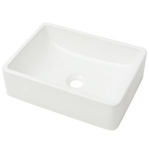 vidaXL Praustuvas, keramika, baltas, 41 x 30 x 12 cm