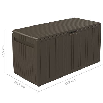 vidaXL Dėžė pagalvėlėms, rudos spalvos, 117x45,5x57,5cm, 270l