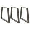 vidaXL Valgomojo stalo kojos, 3 vnt., antracito spalvos, 90x(72-73,3) cm, plienas