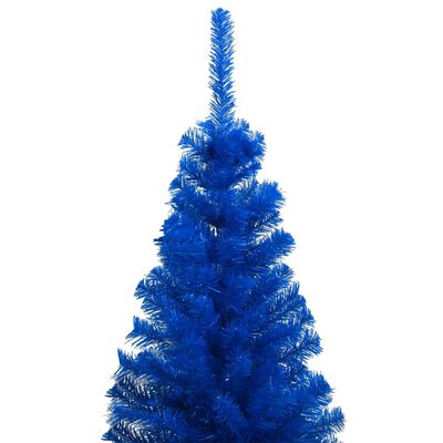 vidaXL Dirbtinė Kalėdų eglutė su žaisliukais, mėlyna, 120cm, PVC