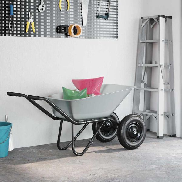 vidaXL Vežimėlio padėklo pakeitimas Sidabro 88 x 60 x 32 cm Plienas