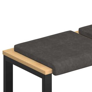 vidaXL Suoliuko pagalvė 4 vnt. Dirbtinė oda Juoda Gylis 35 cm