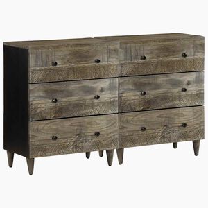 vidaXL indaujos 2 vnt &Scaron;viesiai pilka 60x33,5x75 cm medžio masyvo mango