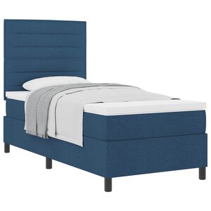 vidaXL Kiemas lova su čiužiniu Mėlyna 80 x 200 cm audinys