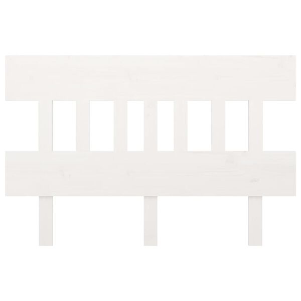 vidaXL Lovos galvūgalis, baltas, 183,5x3x81cm, pušies medienos masyvas