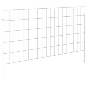 vidaXL Sodo tvora su kuoliukais 48 vnt. 95 x 50 cm Sidabrinė
