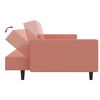 vidaXL Dvivietė sofa-lova, rožinės spalvos, aksomas