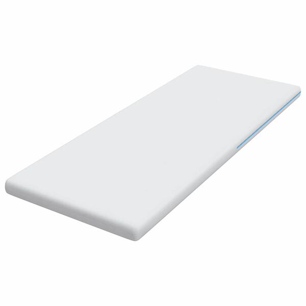 vidaXL Čiužinio papildymas Balta 80 x 200 cm Žakardinis audinys