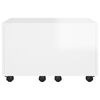 vidaXL Kavos staliukas, baltos spalvos, 60x60x38cm, MDP, blizgus