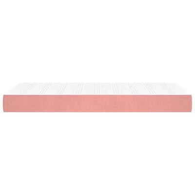 vidaXL Spyruoklinis čiužinys, rožinės spalvos, 120x190x20cm, aksomas