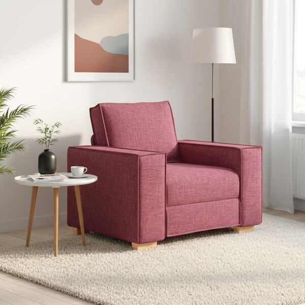vidaXL Sofa-kėdė, vyno raudonumo, 60 cm, audinys