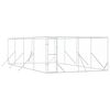 vidaXL Lauko voljeras &scaron;unims, sidabrinis, 4x8x2m, plienas
