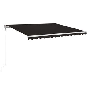 vidaXL Automatinė markizė su LED/vėjo jutikliu, antracito, 450x350cm