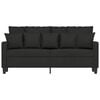 vidaXL Dvivietė sofa, juodos spalvos, 140cm, audinys