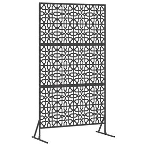 vidaXL Privatumo žaliuzės 100 x 50 x 180 cm Plienas Juoda